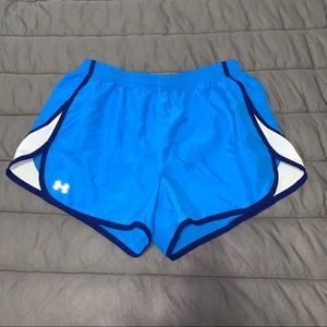 Blue Under Armour shorts.